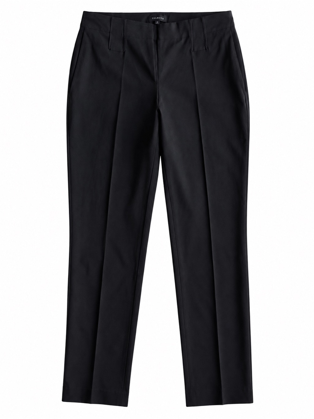 Talbots Tailored Straight Leg Ankle Pants Black 12
